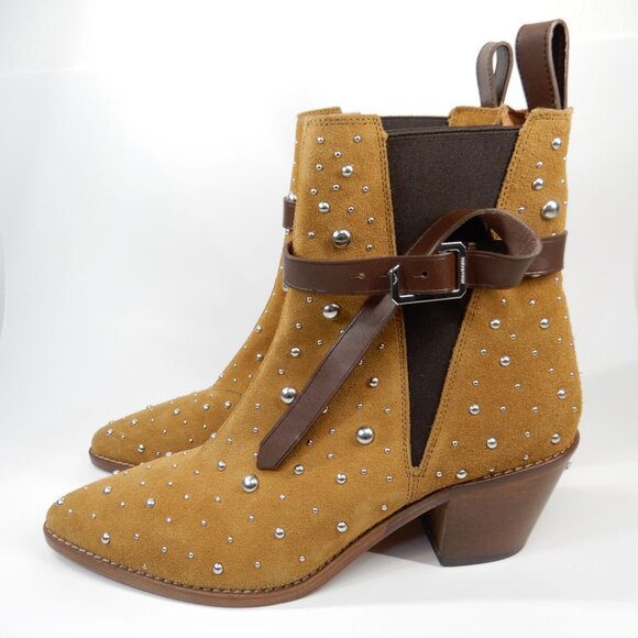 ZADIG & VOLTAIRE Tyler Cecilia Dream Stud Boots EU 41 11 Folk Suede Western NEW - Picture 6 of 15